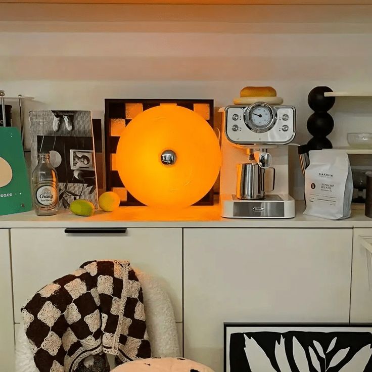 Orange donut lamp