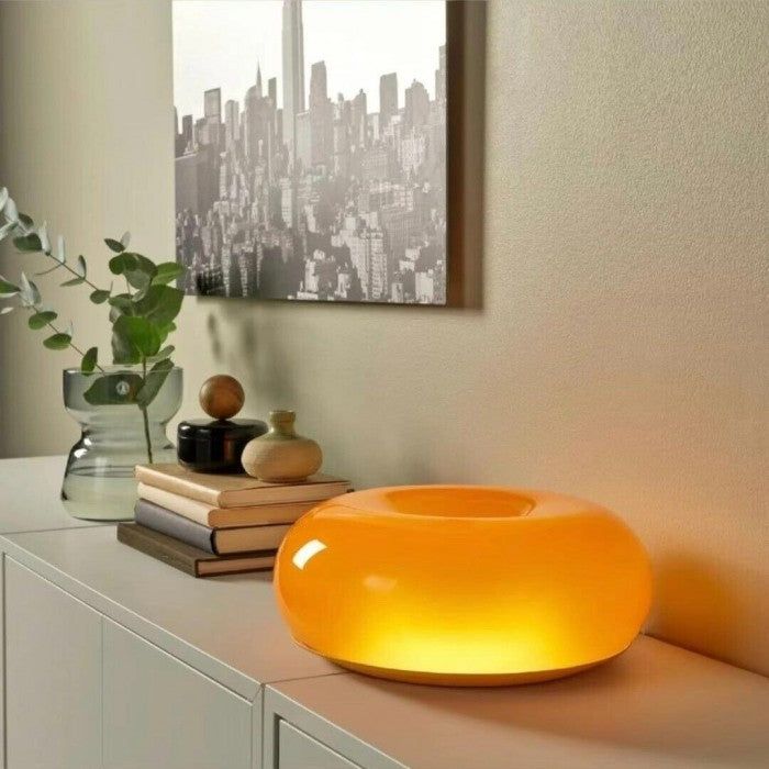 Orange donut lamp