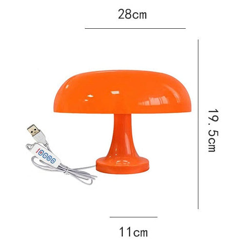 Orange mushroom lamp