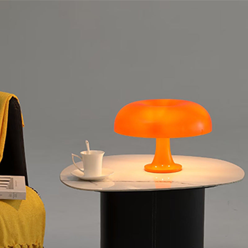 Orange mushroom lamp