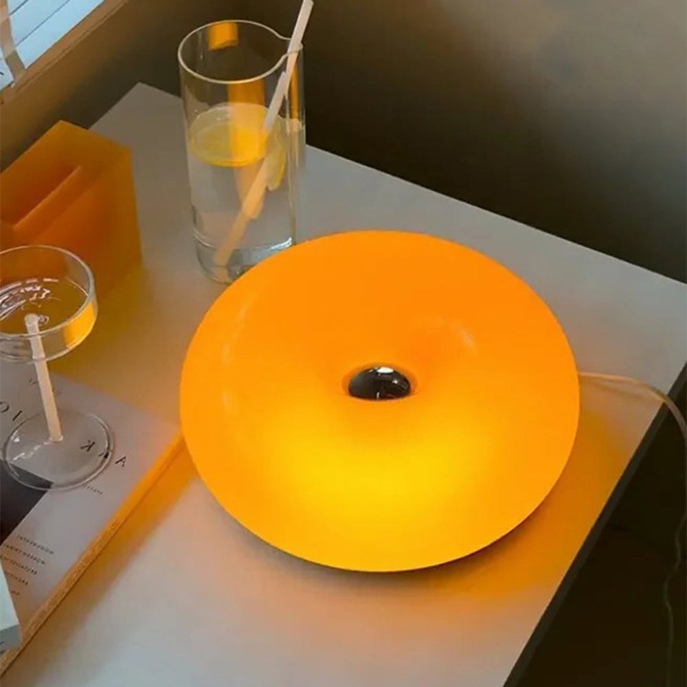 Orange donut lamp
