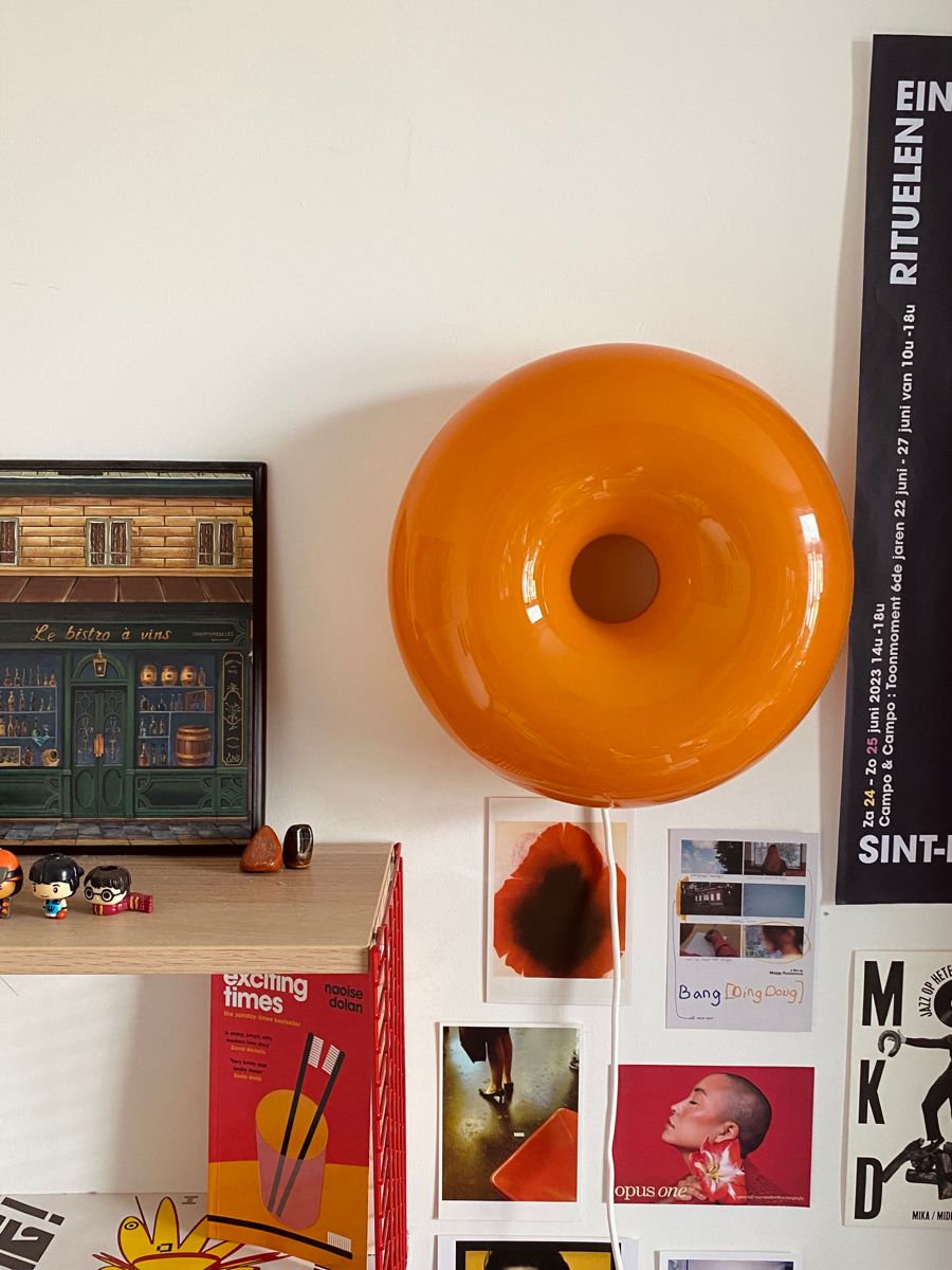 Orange donut lamp